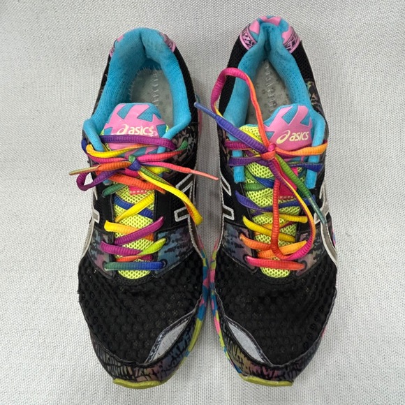 Asics Gel-Noosa Tri 8 Sneaker Womens 9.5 Running Shoes Neon MultiColor Triathlin - Picture 5 of 9